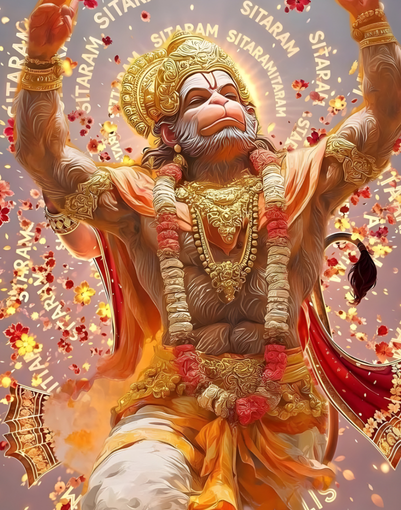 Shri Hanuman Ji inspiring devotion courage and Spiritual energy